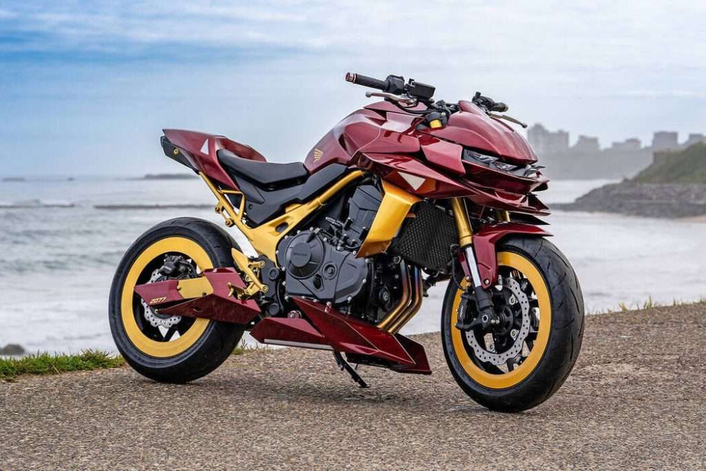 Honda Customs 2026 Hornet Transalp Wheels and Waves Concept 2077 – Honda Svizzera x Stark Industries
