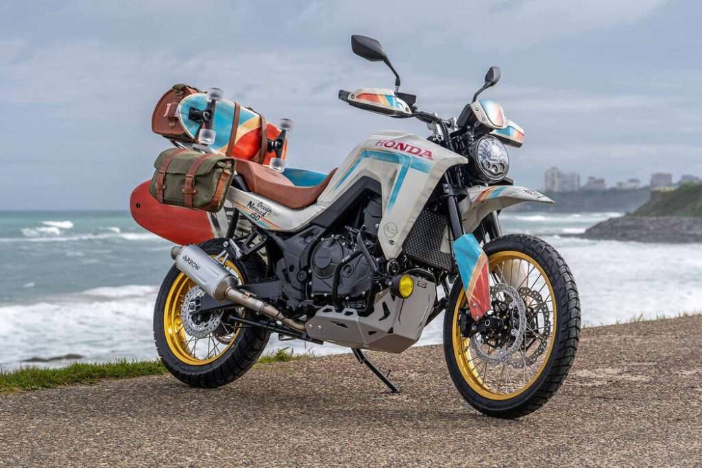 Honda Customs 2026 Hornet Transalp Wheels and Waves Ocean Nomad – Honda Francia x CB77 by Gauvin