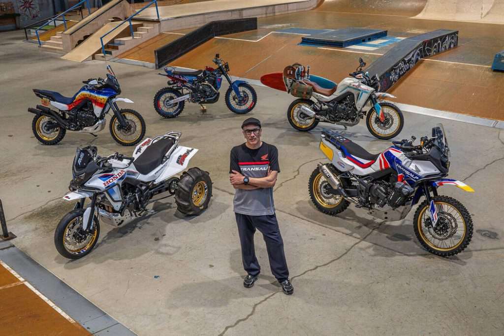 Valerio Aiello Honda Customs 2026 Hornet Transalp Wheels and Waves