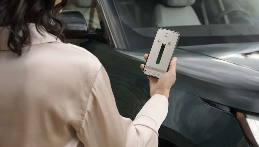 RANGE ROVER ELECTRIC CHARGING App telefonino